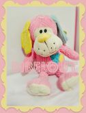 Cachorro pelúcia rosa